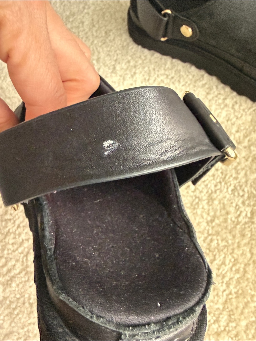 UGG Women's Black Backstrap Clog Mules - Picture 3 of 11